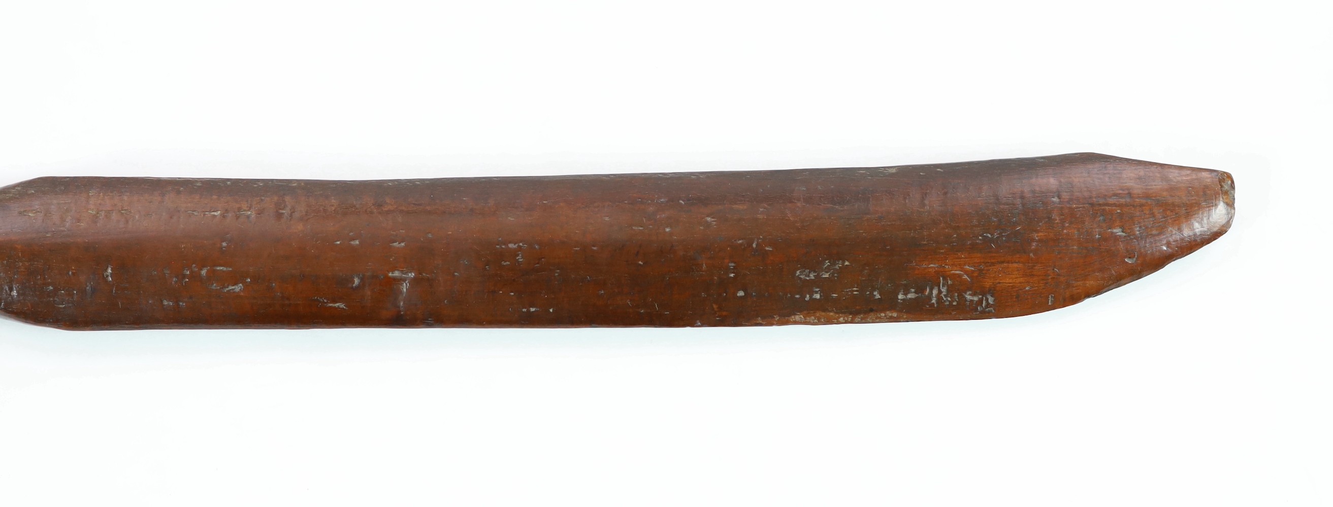 A large Polynesian hardwood war club, 102cm long